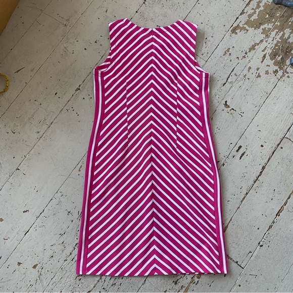 Talbots Chevron Stripe Sheath Sleeveless Dress - Picture 5 of 9